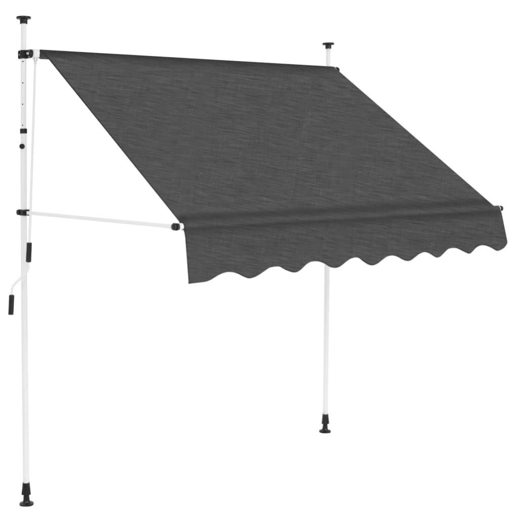 Tenda Da Sole | Tenda Parasole Retrattile Automatica Con Pali 6x3 M Antracite Cfw113610 91674670