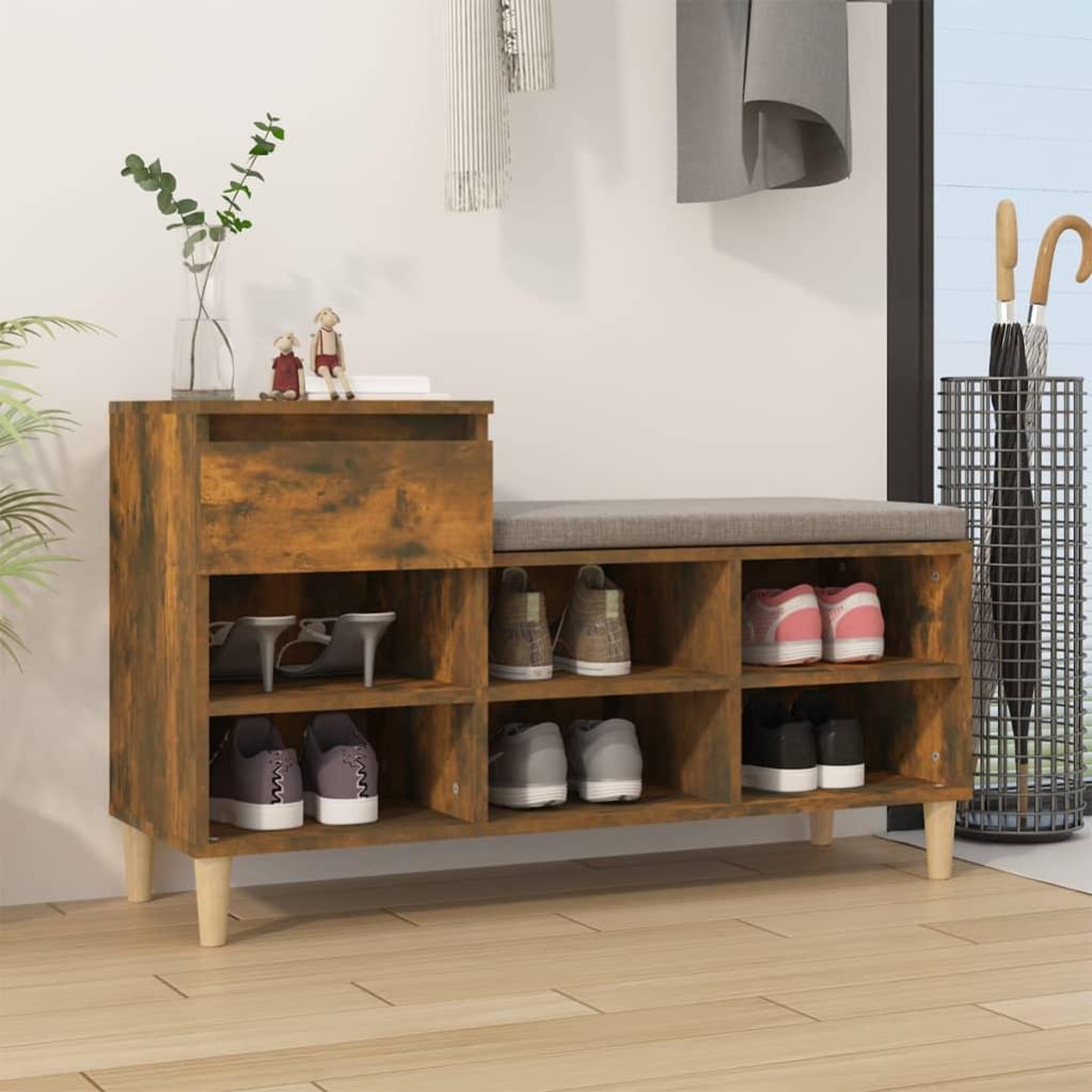 VIDAXL - Scarpiera Rovere Marrone 100x42x60 Cm In Legno Multistrato
