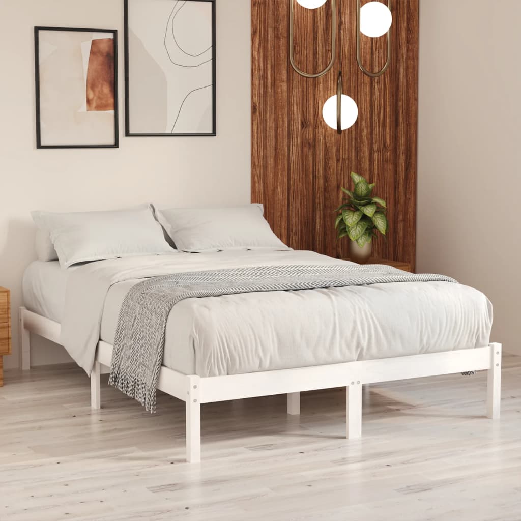 Giroletto Struttura Letto - Letto per adulti Bianco 120x190 cm 4FT Small  Double in Legno Massello BV106032 