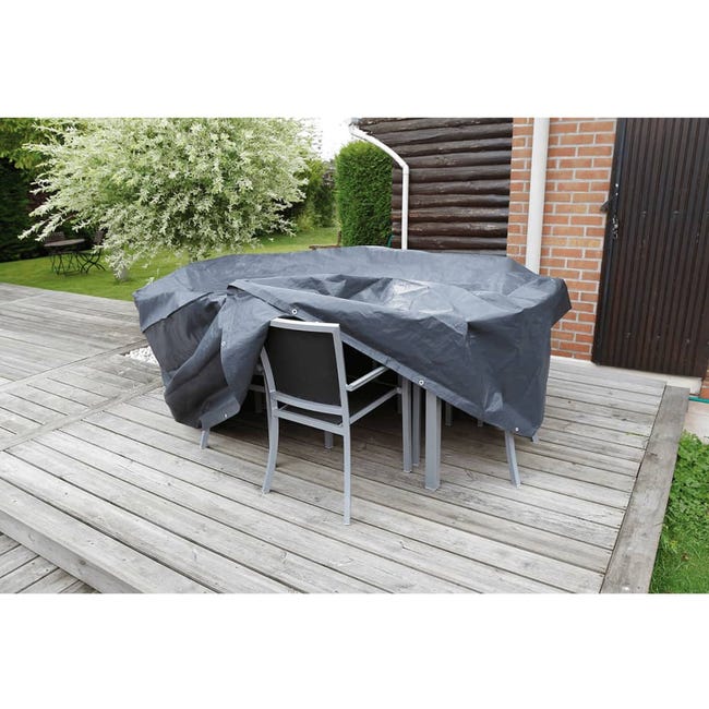 Nature Housse pour meubles de jardin pour chaises empilées, Finition Gris,  6030606