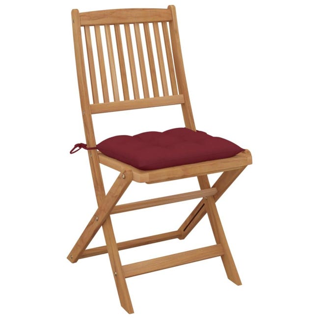 VidaXL Sedie da Giardino 2 pz in Legno Massello d'Acacia VidaXL Sedie da Giardino 2 pz in Legno Massello d'Acacia