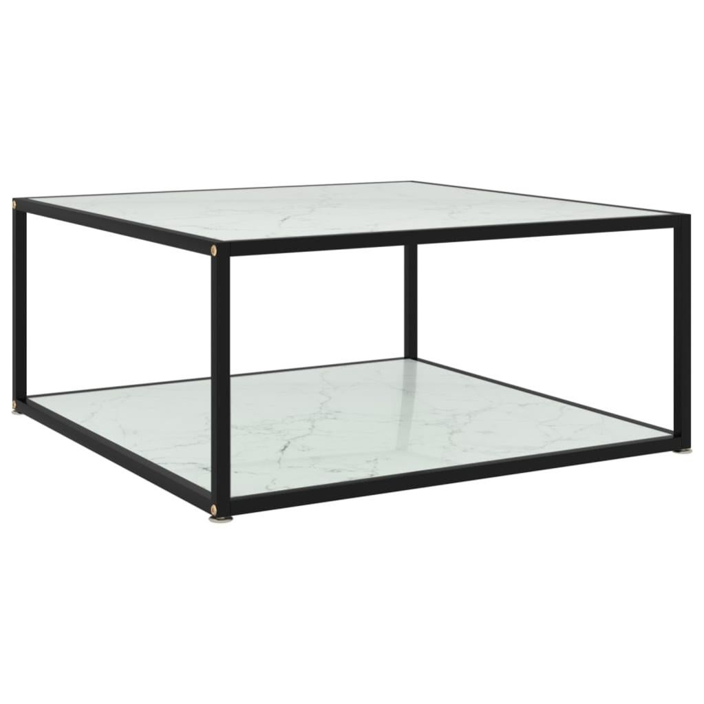 Tavolino Basso Da Caffè - Tavolino Da Salotto Bianco 82x38x45 Cm In Legno Multistrato BV953636 Bonnevie 67958830