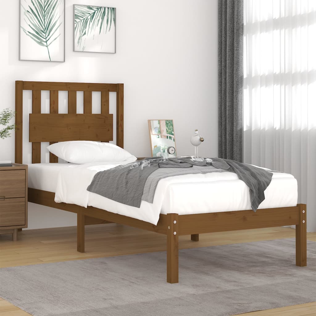 Maison Exclusive - Estructura de cama de madera maciza marrón miel