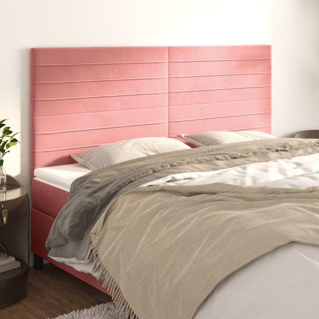 maison-exclusive-testiera-4-pz-rosa-80x5x78-88-cm-in-velluto-leroy