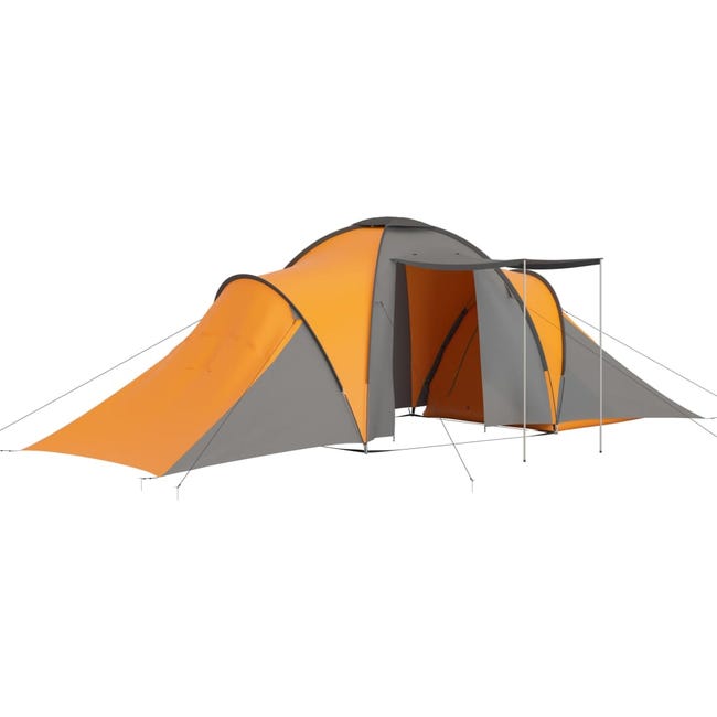 Tenda de Campismo para 6 Pessoas - 548x510x210cm - Laranja