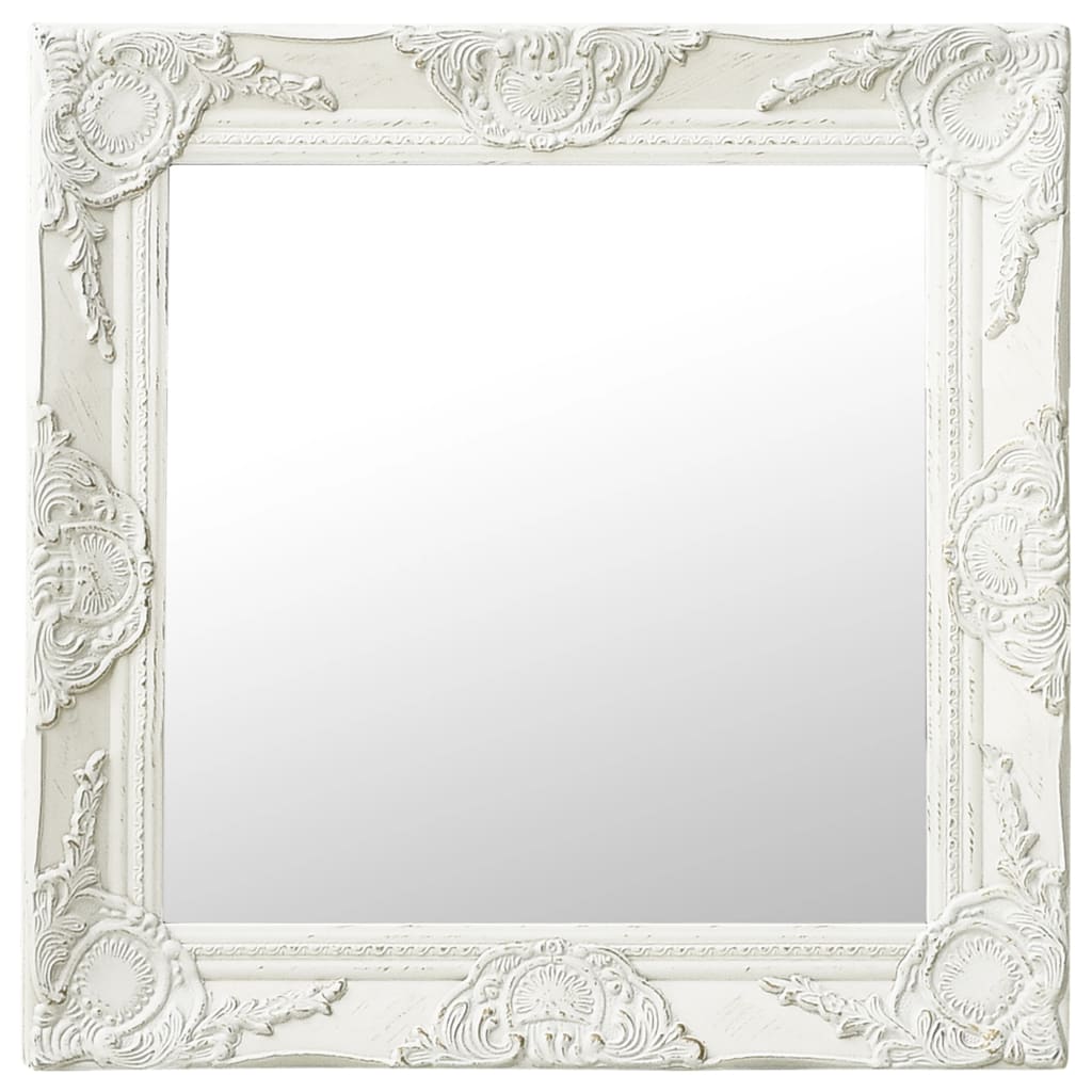 Maison Exclusive - Specchio da Parete Stile Barocco 50x50 cm Bianco