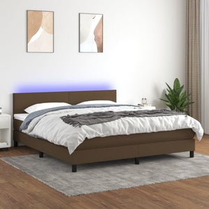 Bgsryao Letto Matrimoniale 140 x 200 cm, Letto una piazza e mezza con LED e  testiera