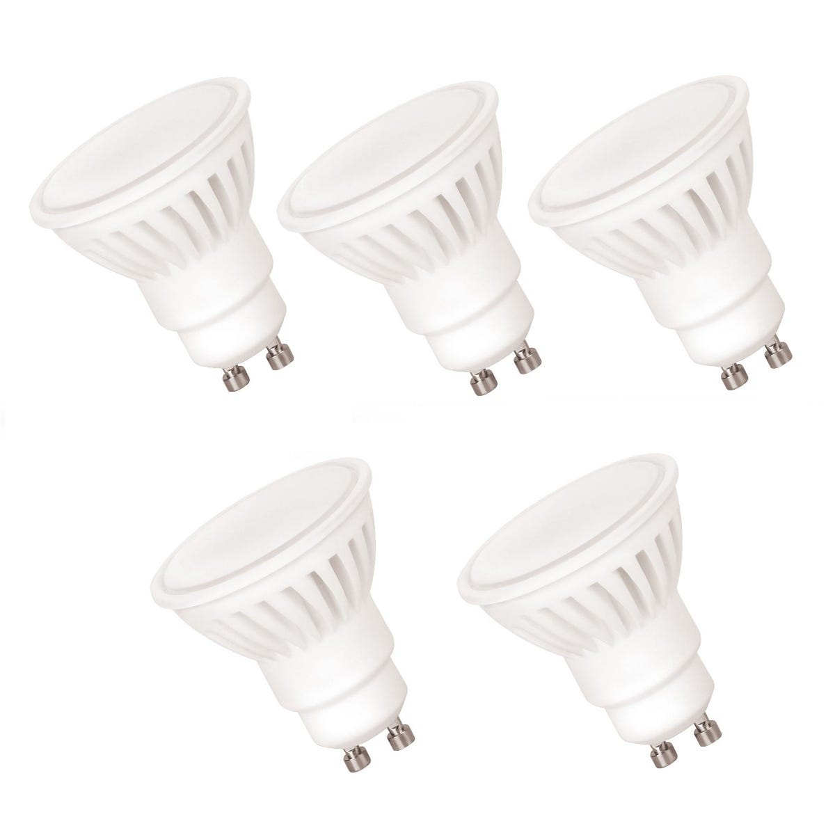 5 Ampoules LED GU10,10W, 920lm, blanc neutre 4000K