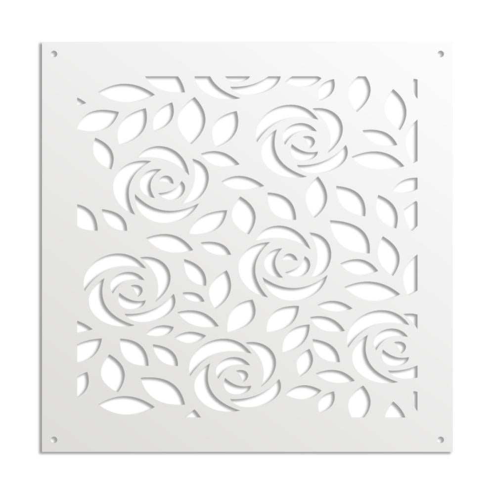 BUTTERLEAF - Pannello In PVC Traforato - Parasole - Misura 98x198 Cm Spessore 1 Cm Colore Bianco 88567085