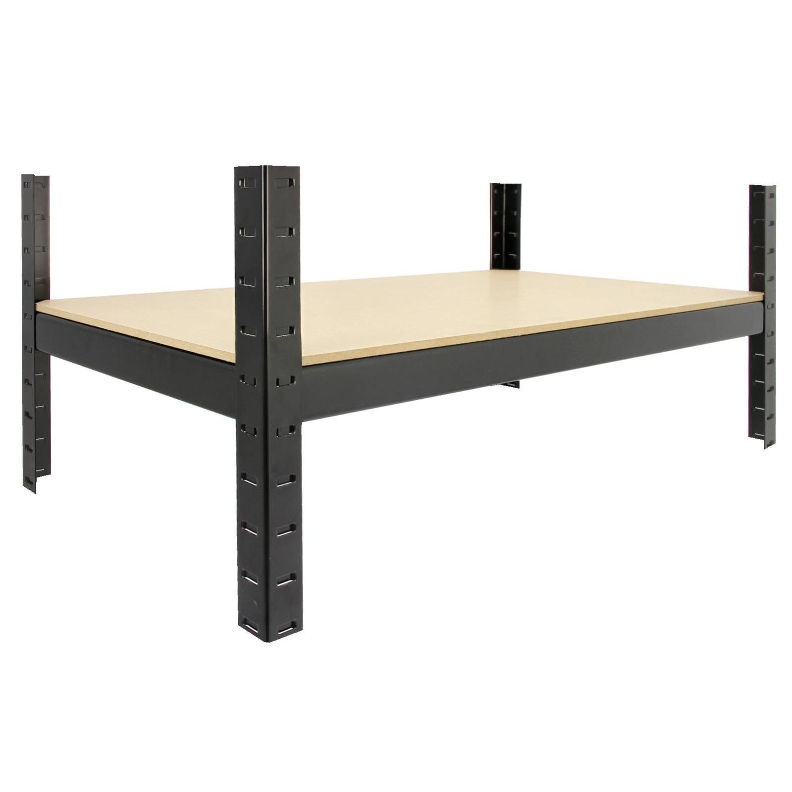 Ripiano per Scaffale T-Rax In Acciaio Senza Bulloni Nero 75cm x 30cm