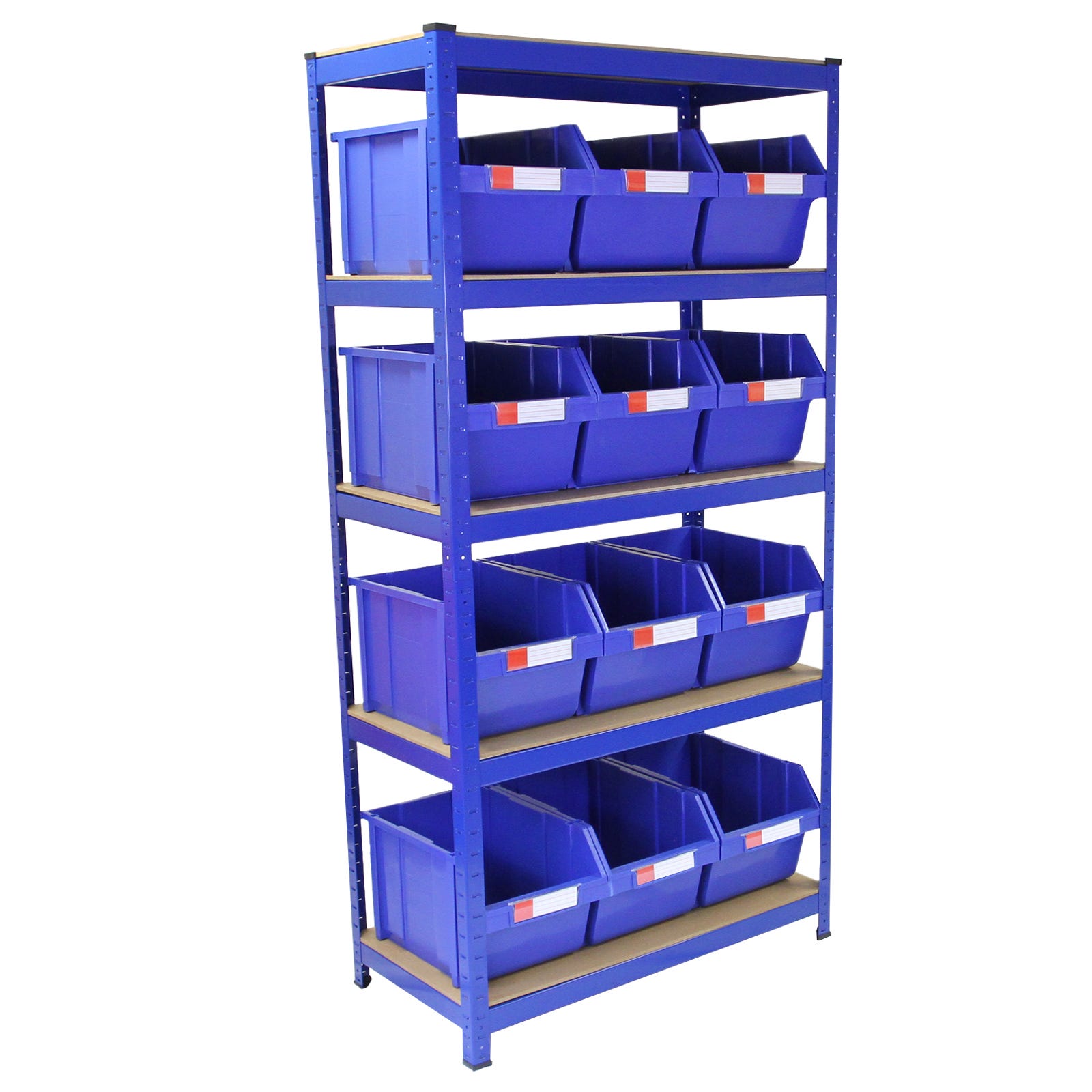 DURHAND Estante de Pared Organizador para Herramientas Estanterías de  Almacenaje con 28 Cajas Apilables y Diferentes Ganchos 63,5x22,5x95,5cm  Azul y Gris
