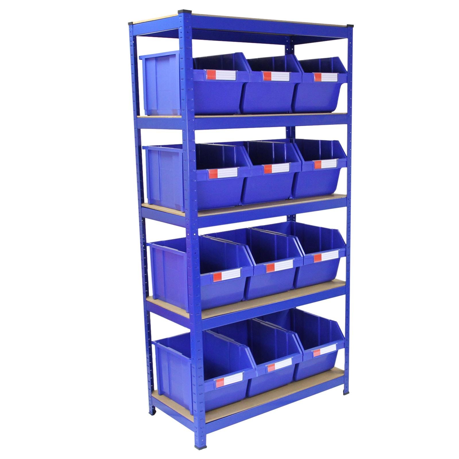 Monster Racking - Scaffale Q-Rax con 4 Ripiani in Acciaio Senza Bulloni Grigio 160cm x 60cm x 160cm Monster Racking - Scaffale Q-Rax con 4 Ripiani in Acciaio Senza Bulloni Grigio 160cm x 60cm x 160cm