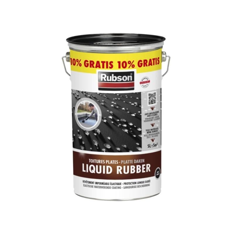 Liquid Rubber Rubson 5 L + 10 gratuit Noir Leroy Merlin