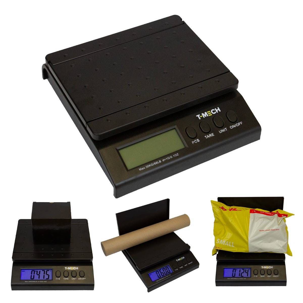 Balanza Postal Digital Electrónica de 30kg Báscula de Precisión (peso en  gramos, kilos, onzas, libras) Pesar Paquetes de