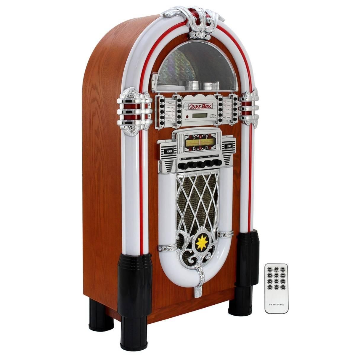 M quina de Discos Retro Tocadiscos A os 1950 Jukebox Estilo