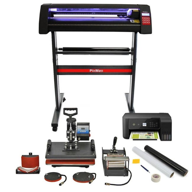 Plotter de Découpe Vinyle LED, Presse à Chaud 5 en 1, Imprimante, Kit ...