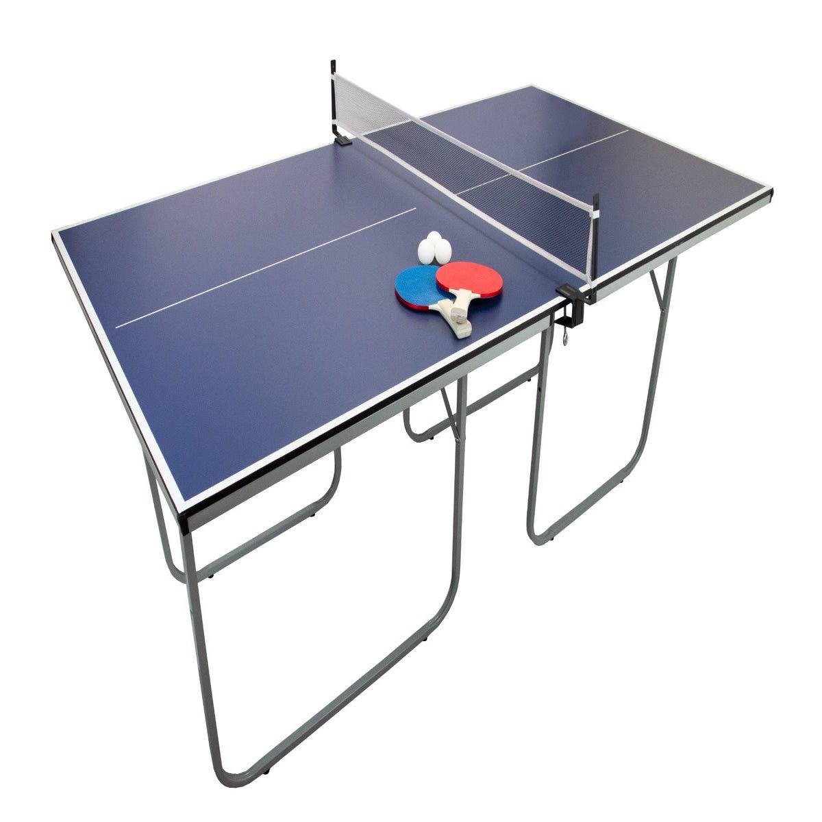 Table de Pingpong Tennis de Table pliable en Fer 180 cm x 100 cm Extérieur  Intérieur Fun [Balle et Raquettes incluses]