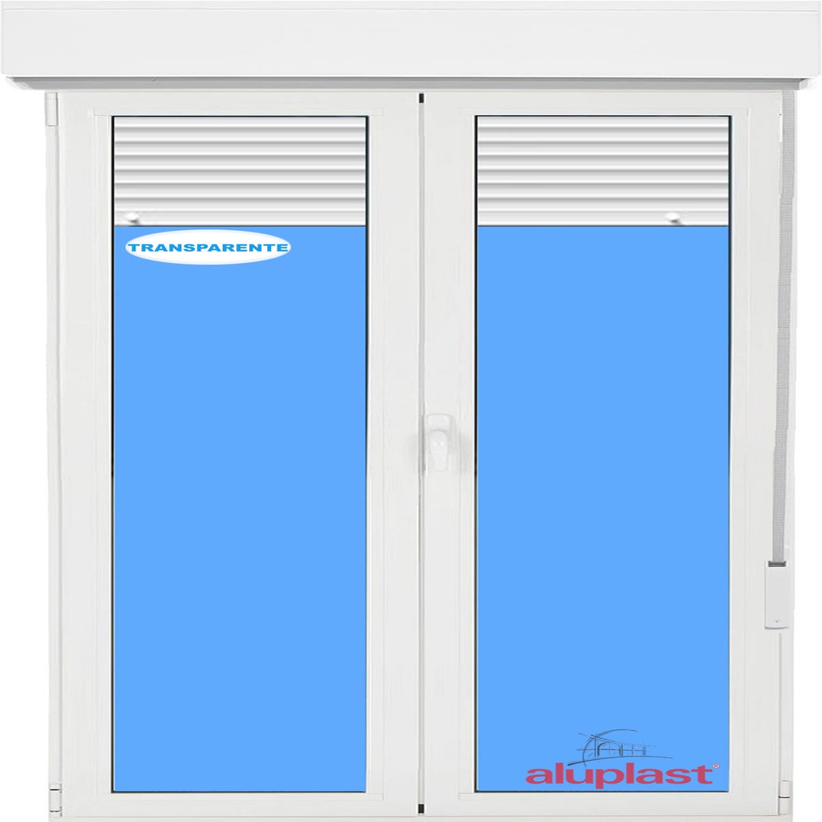 Balconera PVC ARTENS blanca oscilobatiente con persiana de 140x229 cm, Leroy Merlin