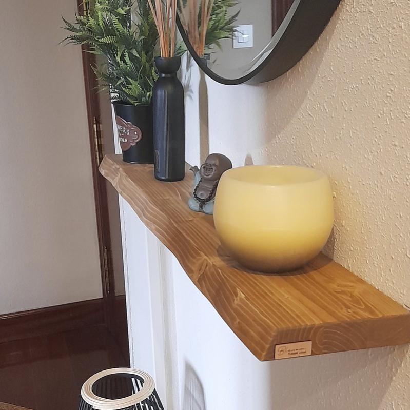 Mensola da camino sospesa a parete in legno rustico marrone VEVOR 122 cm | Leroy Merlin