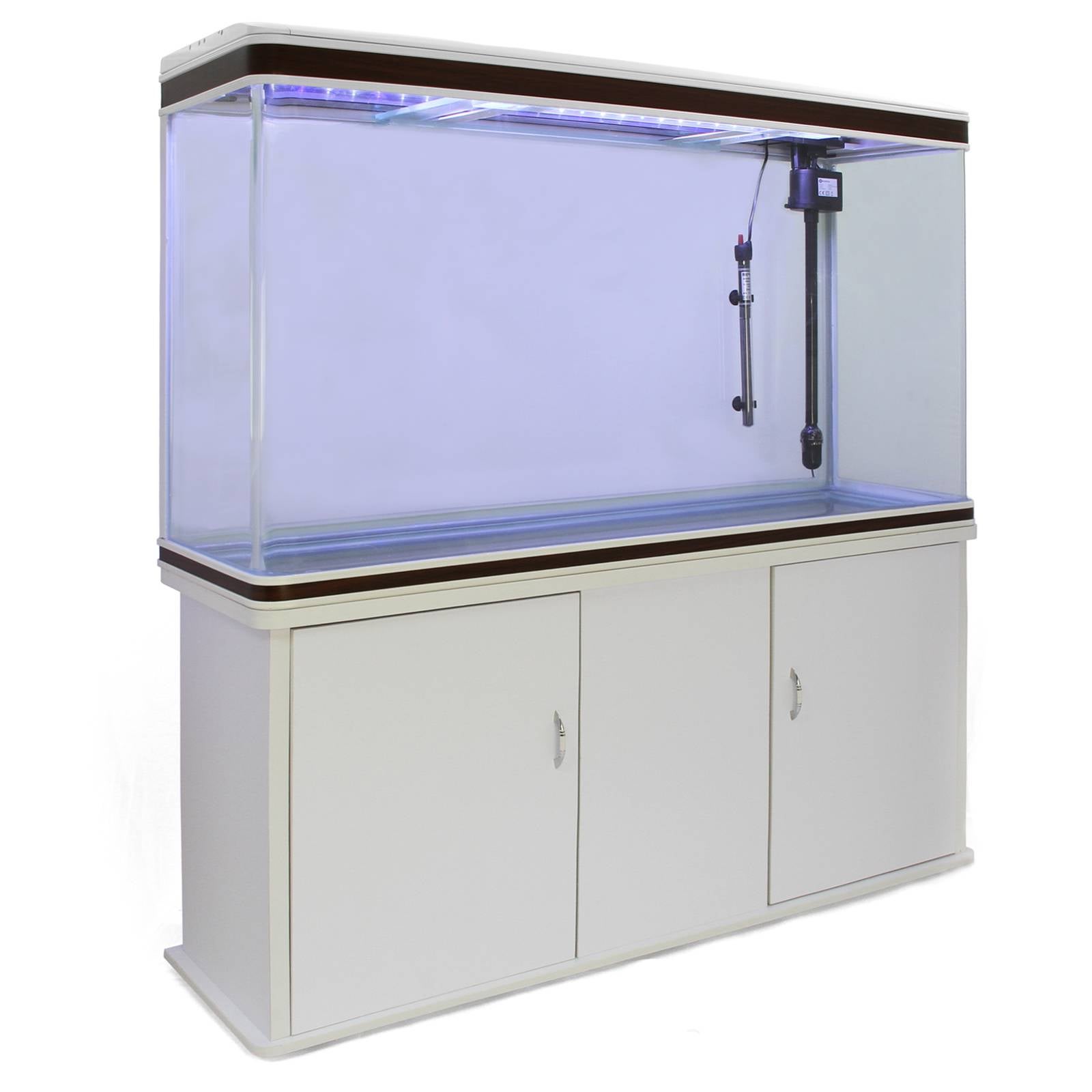 Aquarium Complet 300 litres sur Meuble Blanc avec LED [Pompe