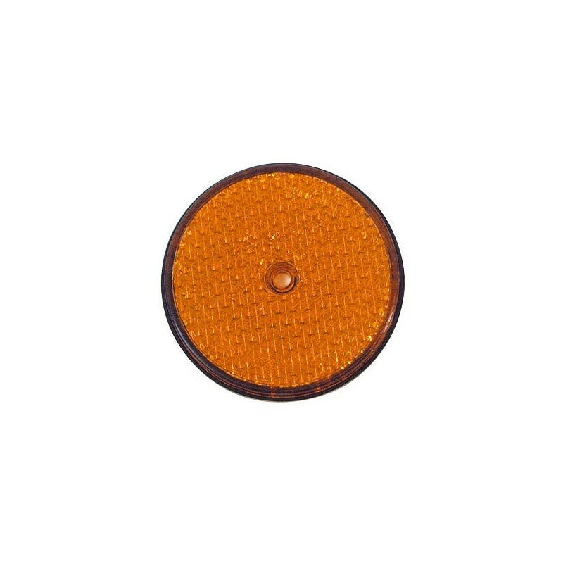 Catadioptre rond à visser, diamètre de 61mm, coloris orange - accessoire  remorque