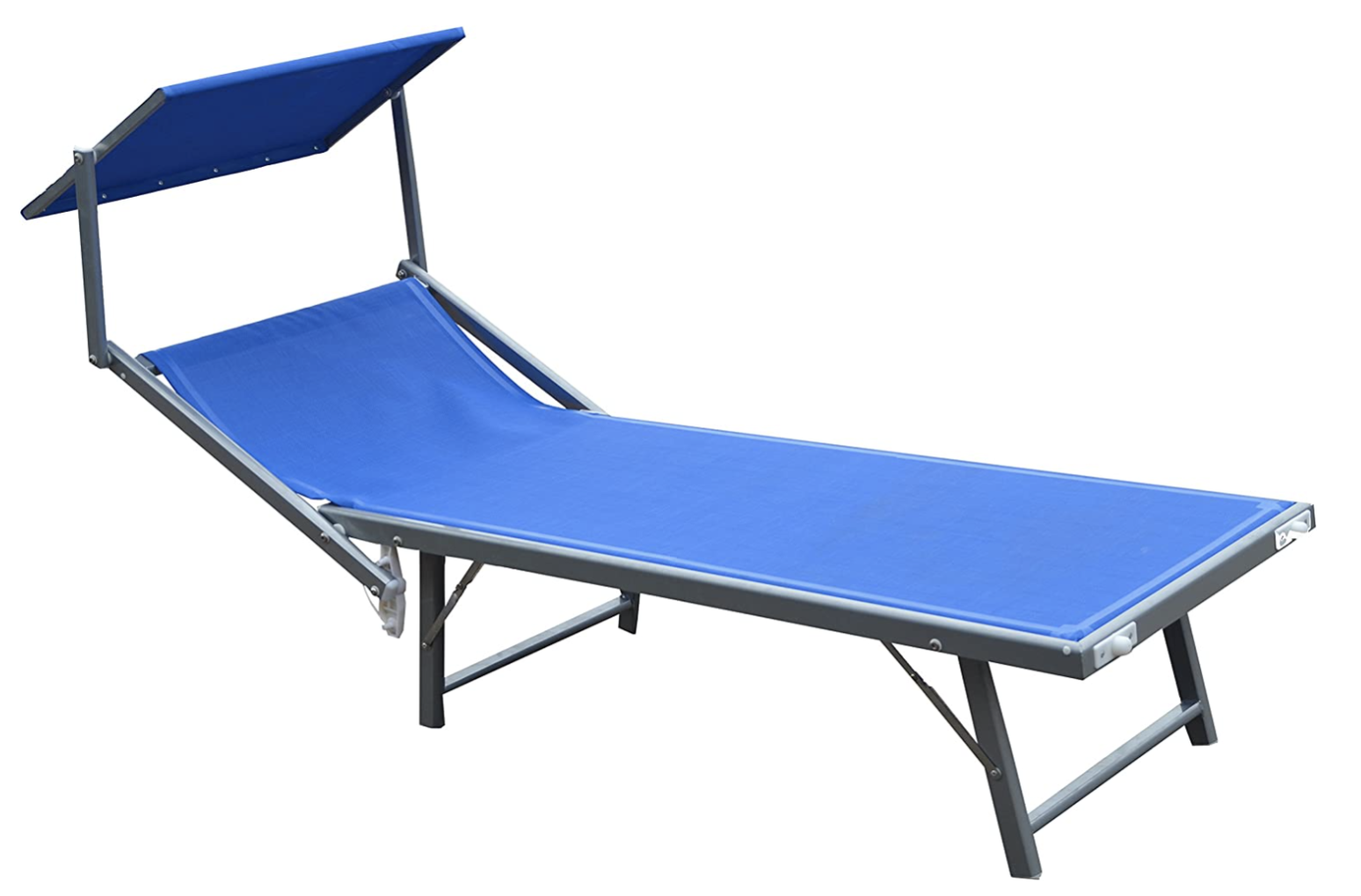 Outsunny Sdraio Da Giardino Pieghevole Con Materassino Schienale 7 Reclinazioni