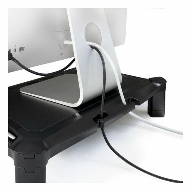 Soporte para monitor/portátil Vilppula Ajustable en altura Aglomerado -  blanco [en.casa]