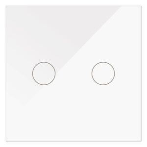 IluminaShop Interruptor Táctil de Cristal Blanco Empotrable Conmutado  Simple + Mecanismo Blanco