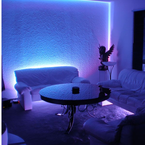 IluminaShop Tira de LED 72W 12V DC SMD5050 60 LED/m 14,4W/m IP20  Ultravioleta (Luz Negra) (5 metros) Ultravioleta
