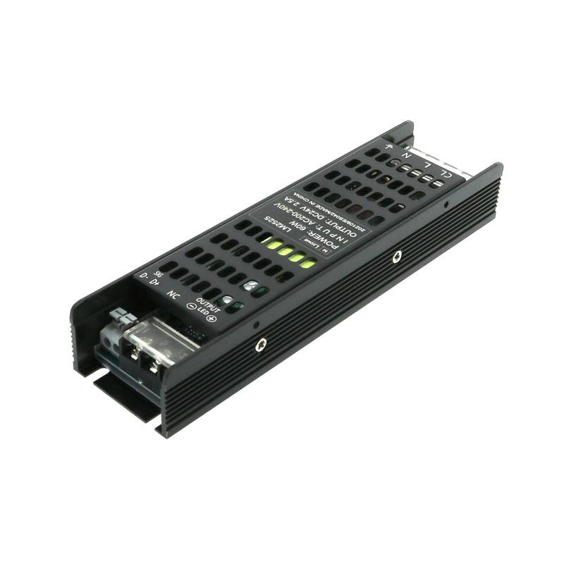 Iluminashop fuente de alimentación 60w 24vdc regulable 0-10v para led ip20 negro