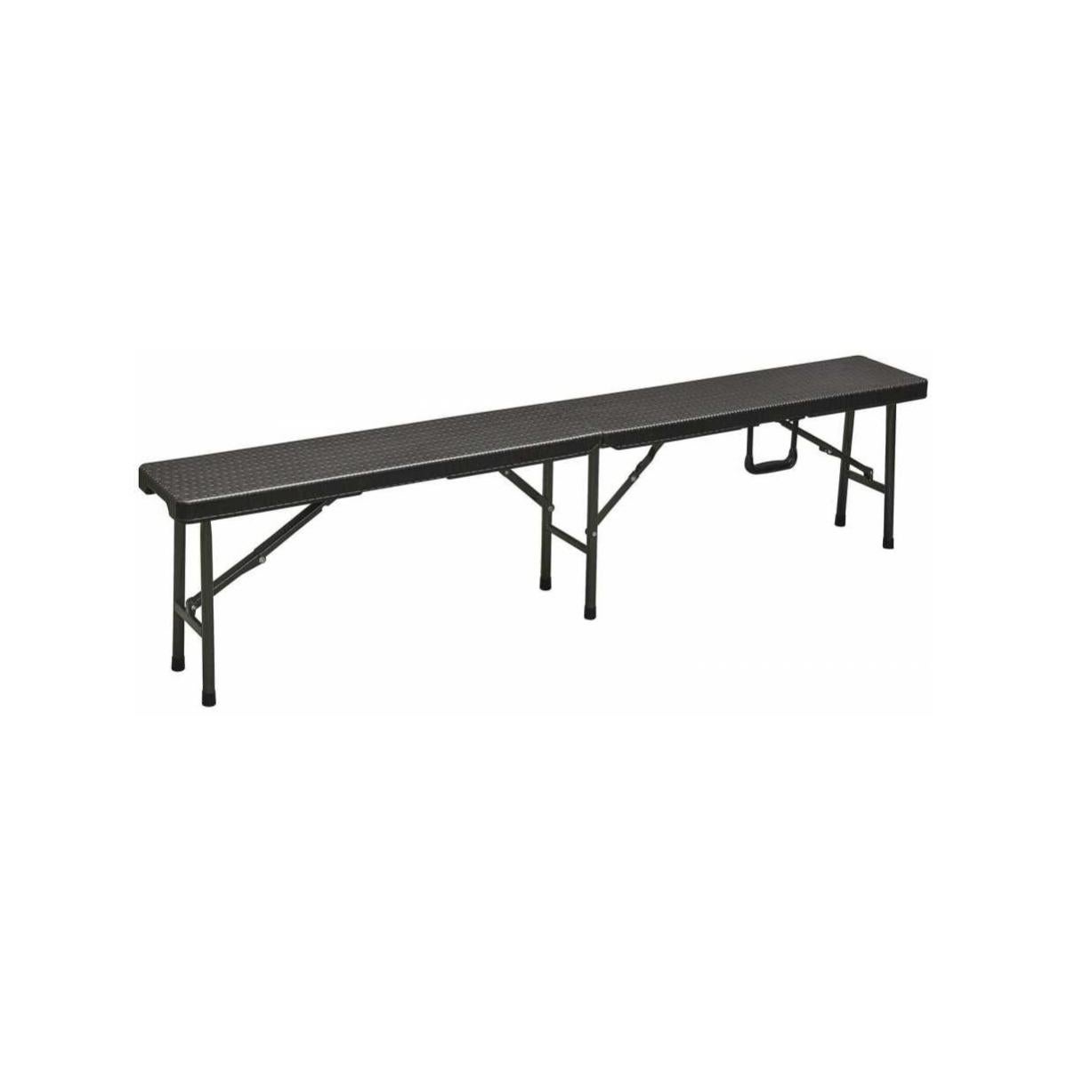 Table De Jardin Carrée Pliante KZ GARDEN 61x61x73cm - Blanche, Plateau Résine Rotin, Pieds Acier, Camping, Réceptions