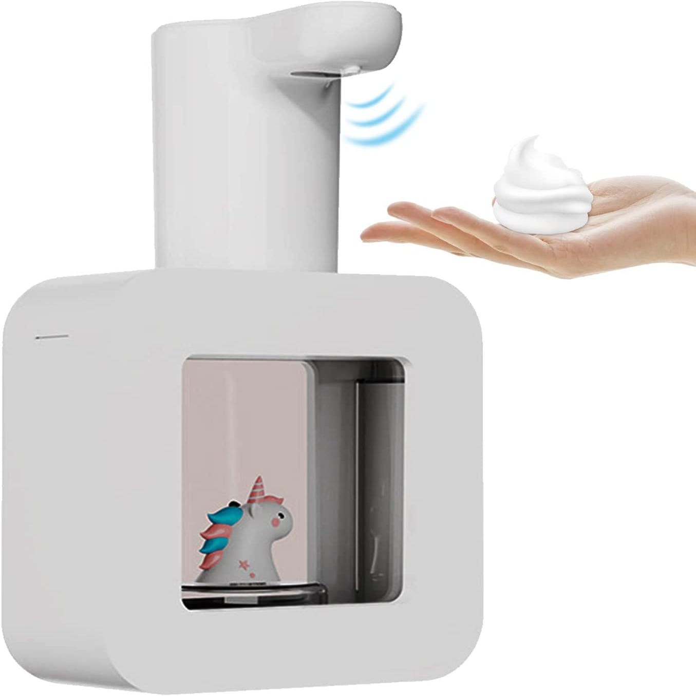 Distributeur de savon automatique avec veilleuse, distributeur de savon  pour enfants, distributeur de savon rechargeable mural pour la salle de  bain