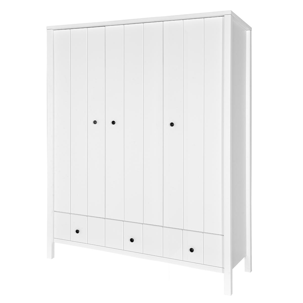 Armoire 3 portes 2 tiroirs Allpin Blanc Leroy Merlin