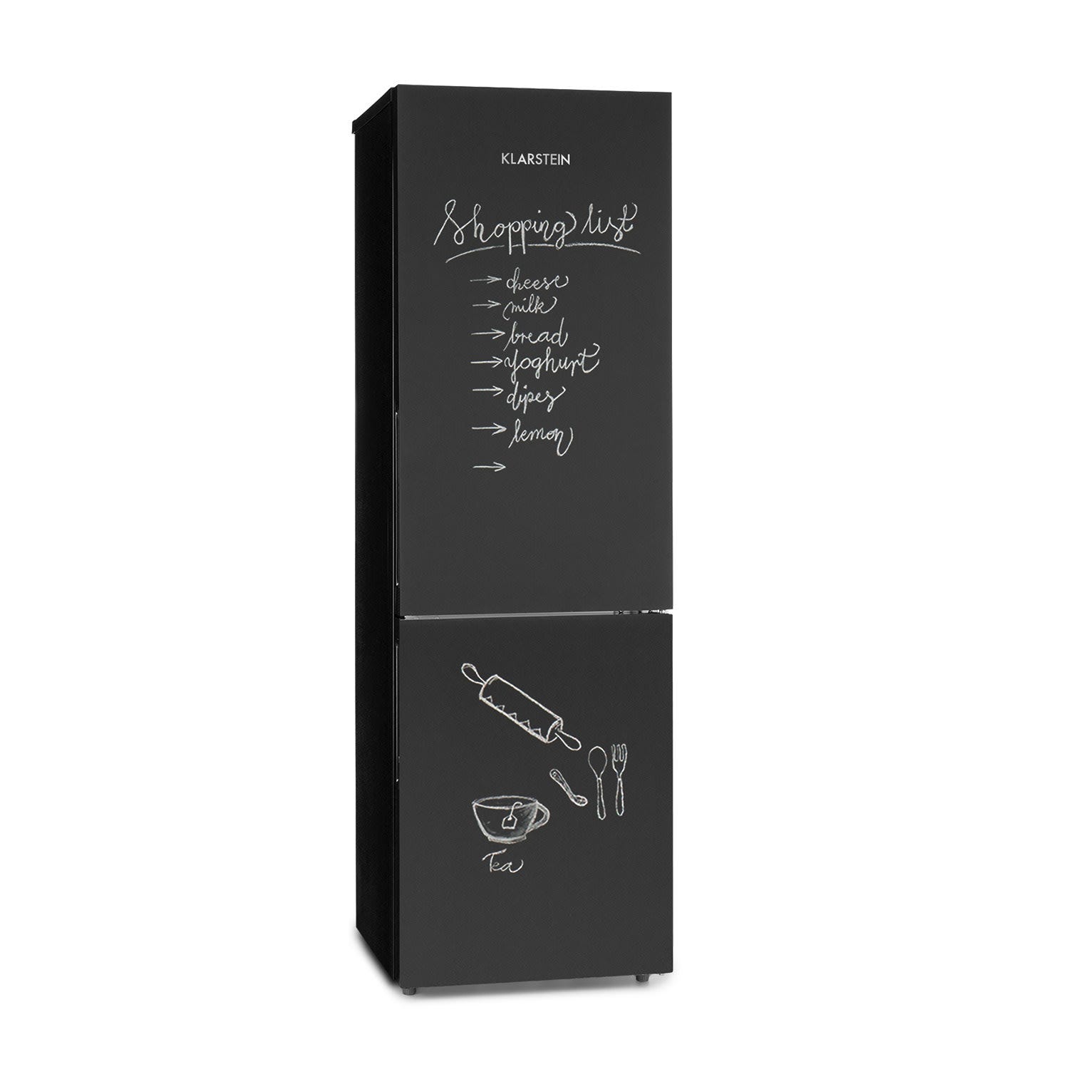 Refrigerateur congélateur - Klarstein Audrey Retro - 194 / 56 litres - Look  retro noir