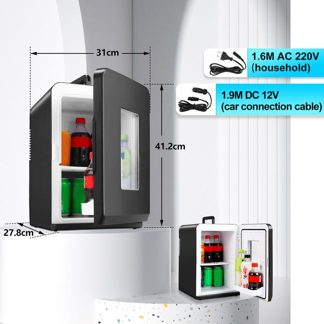 Gimisgu Mini Réfrigérateur Voiture Portable, 15 litres Mini Frigo de  Chambre, 12V/220V , Fonction Chaud/Froid Petit Frigo Cosmetique :  : Gros électroménager