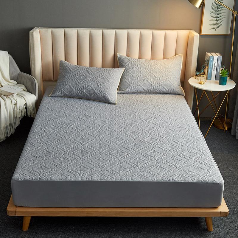 Kingnex Coprimaterasso trapuntato impermeabile per letto king size, con angoli, stile lenzuolo imbottito