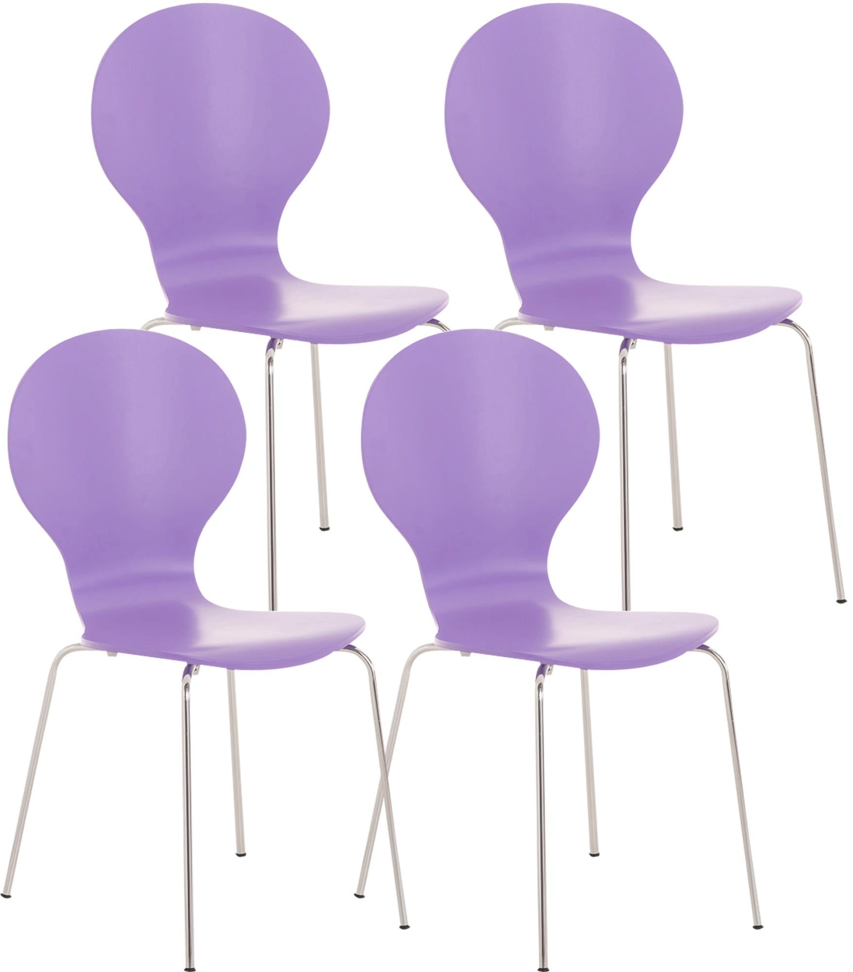 Lot de 2 chaises empilables en bois Diego Rouge | Leroy Merlin