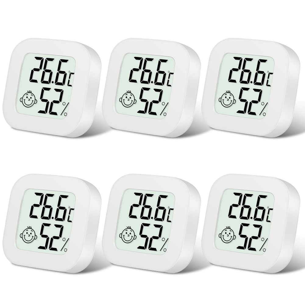 Otio - Thermomètre / Hygromètre d'intérieur avec écran LCD Blanc