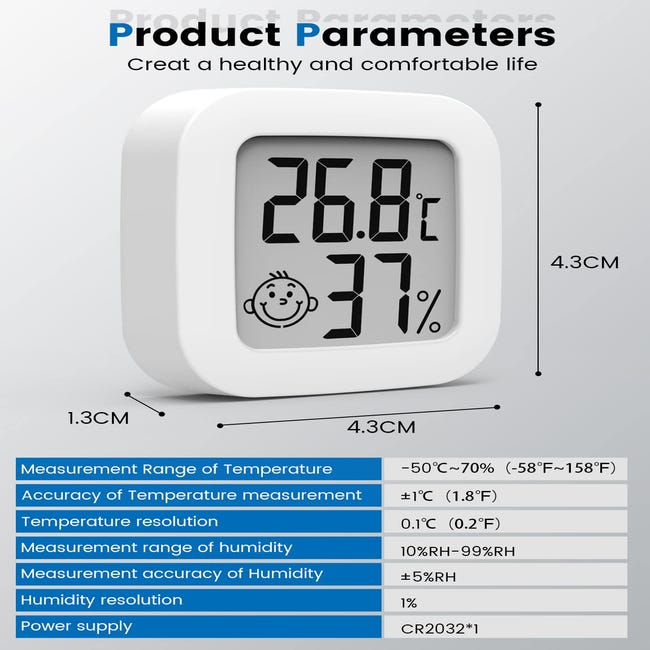 Thermomètre Hygromètre Numérique Digital Température Humidité