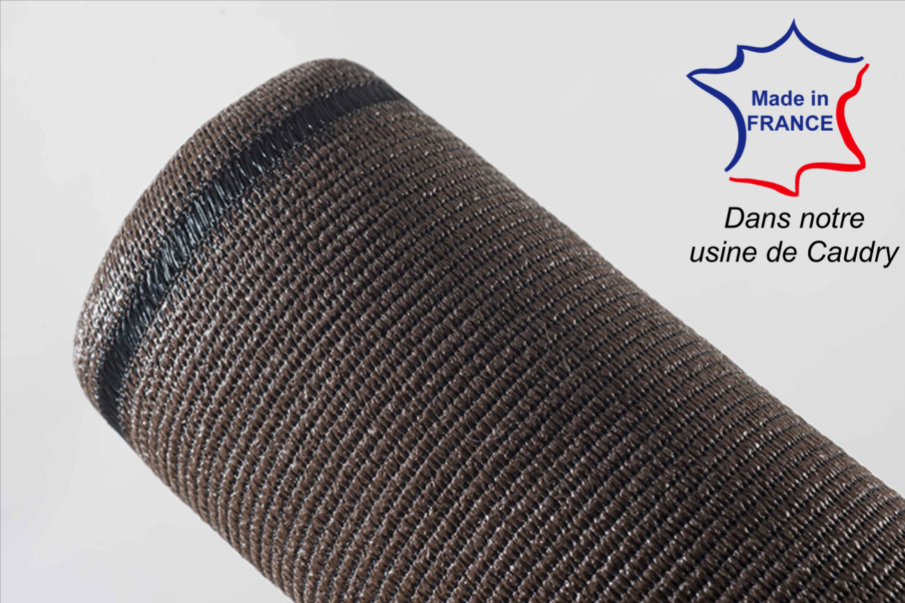 Brise-vue marron écorce, H.2 x L.50 m, Occultation forte 85%, Bouillon