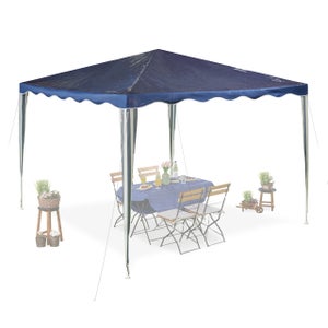 Gazebo Padiglione Tenda Tettoia 3x3 m Acciaio Antracite - AMDGarden