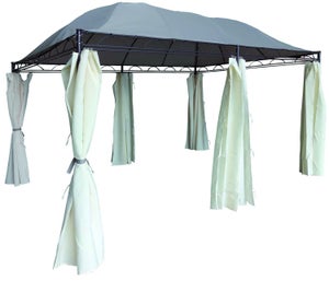 TELO RICAMBIO GAZEBO 6x3 TETTO BEIGE TESSUTO IMPERMEABILE