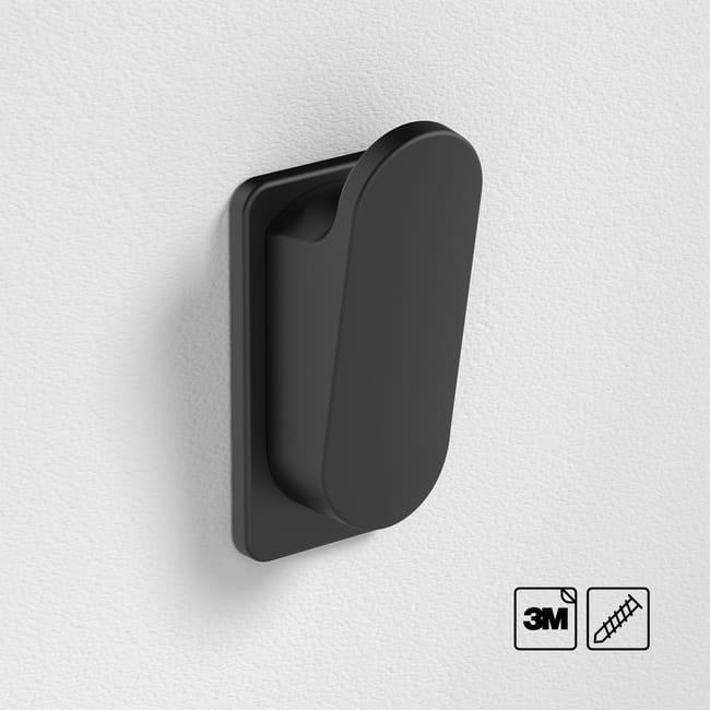 PERCHA DE BA O ADHESIVA 3M ELYPSE NEGRO MATE TORNILLERIA Y