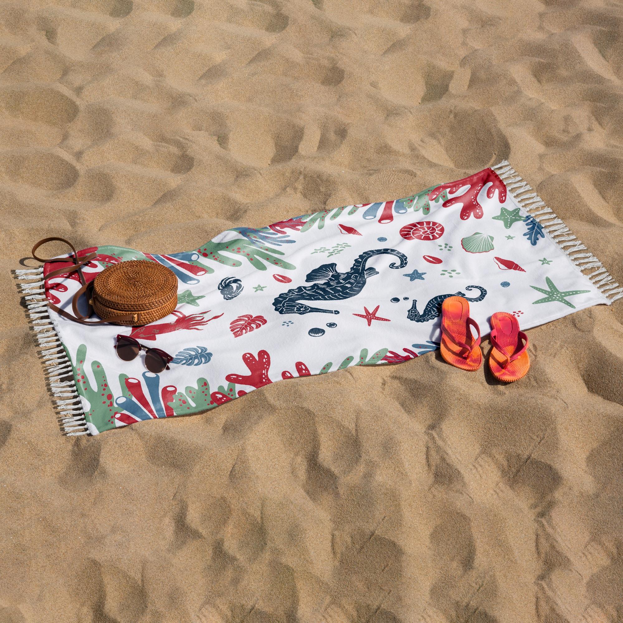 Lot De 20 Serviettes De Plage Coton Turc 37x73 Pouces - Motif Argyle Diamant, 6 Couleurs - Aegean Concept