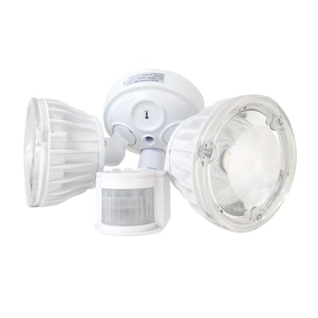 Faretti Led Doppio Faretto a doppio LED con sensore di movimento - 2 x 10 W | Leroy Merlin