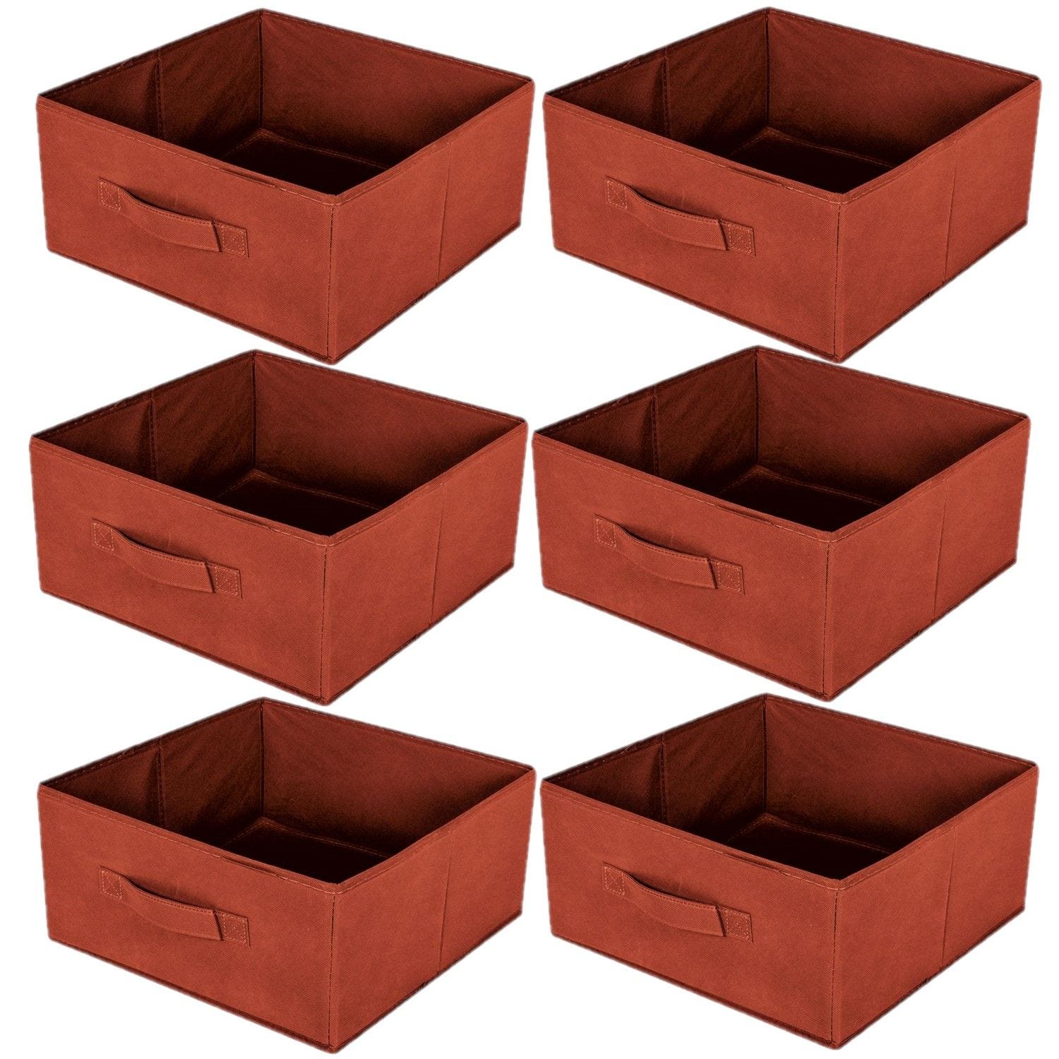 Cube de rangement en bois - 30 x 30 x H 30 cm - Rouge