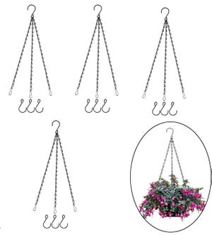 4 pièces poulie de plante rétractable réglable suspendu panier de fleurs  crochet cintre