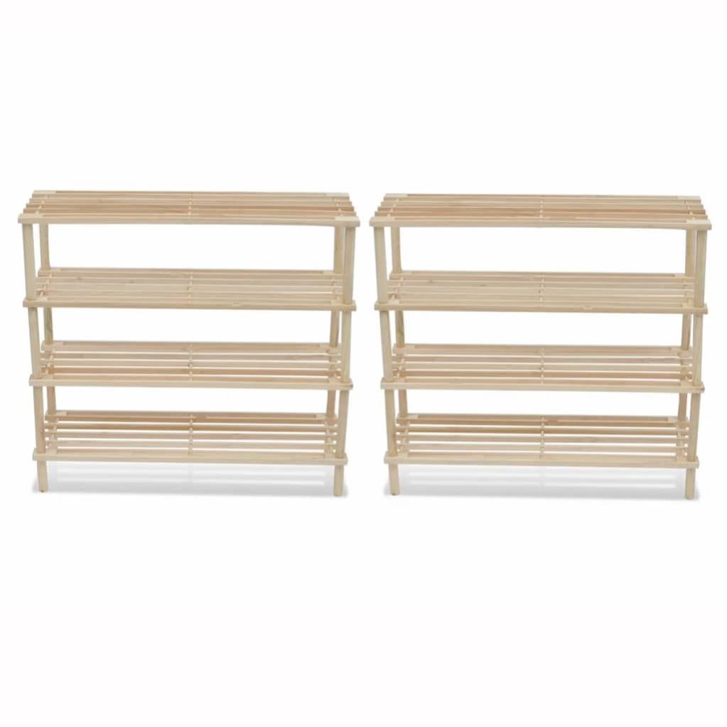 Organizer Scarpe Noamus 24 Pezzi - Scaffali Regolabili 4 Livelli Plastica Bianca - Foto 3