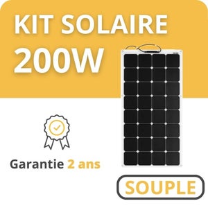 Kit solaire 300Wc - 12V - Souple - camping car - bateau - UNITECK