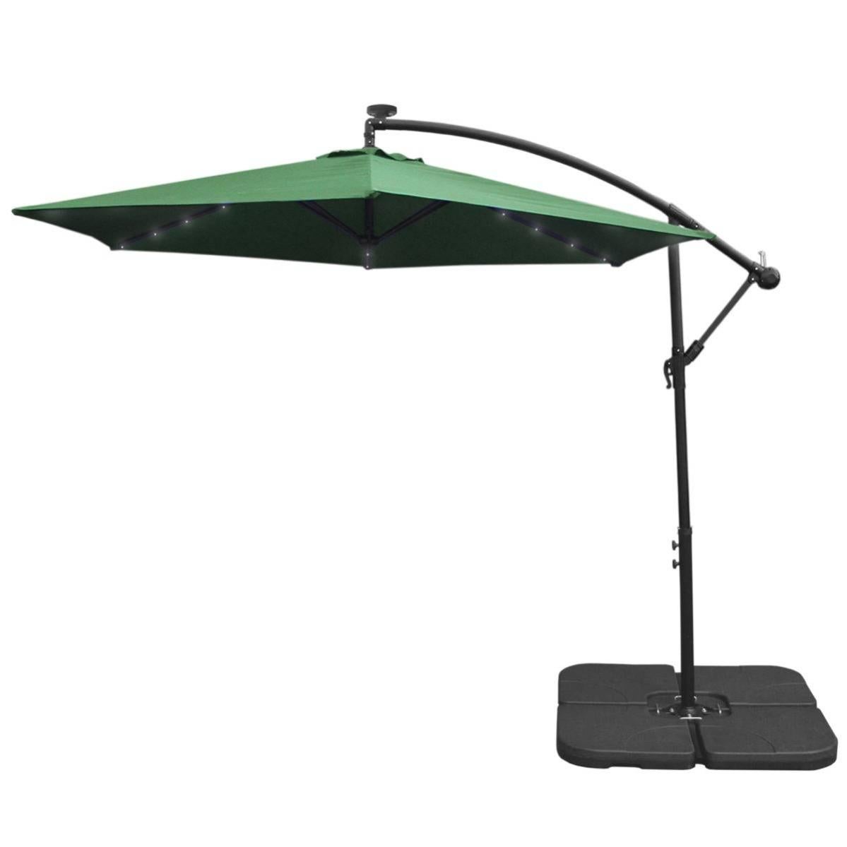 Ombrellone da Giardino Inclinabile con Luci LED Ombrellone con Palo